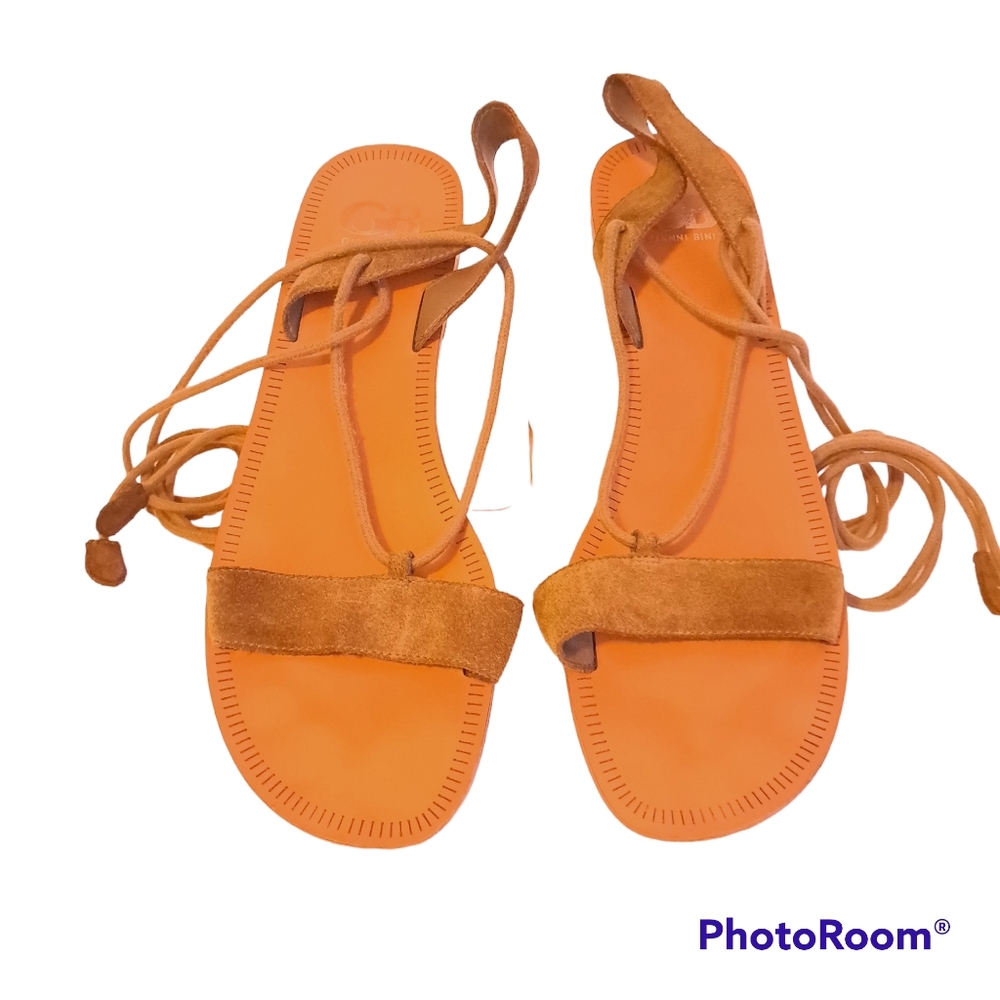 Gianni Bini Ankle Wrap Sandals, Flats sz 9